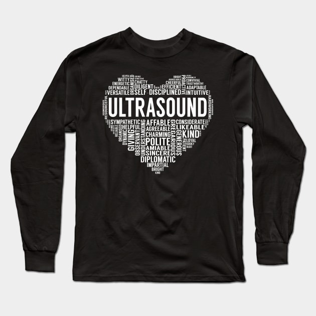 Ultrasound Heart Long Sleeve T-Shirt by LotusTee